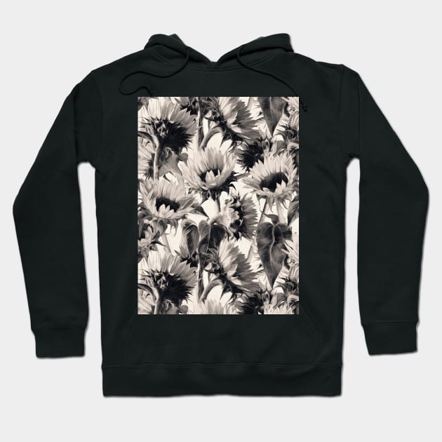 Sunflowers in Soft Sepia Hoodie by micklyn
